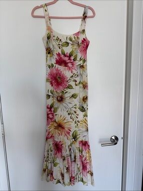 Feminine Floral Fitted Maxi Dress